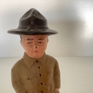 Original cast iron “dough boy “ coin bank